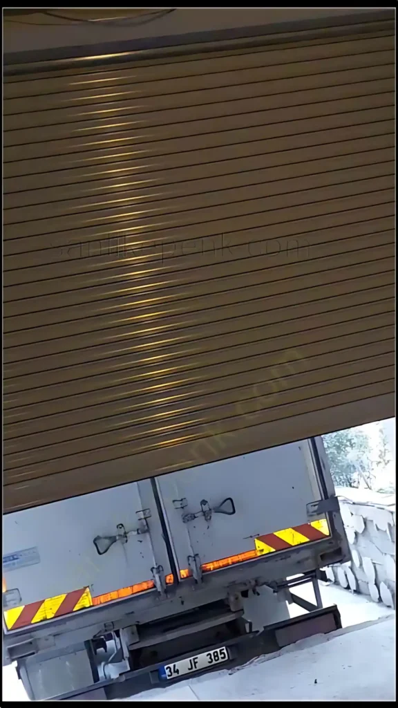 Esenler Lojistik Depo Kepenk Montajı: Endüstriyel Otomatik Kepenk Sistemi 12 Esenler Depo Kepenk Montajı Lamellerin geçirilmesi Otomasyon detayları