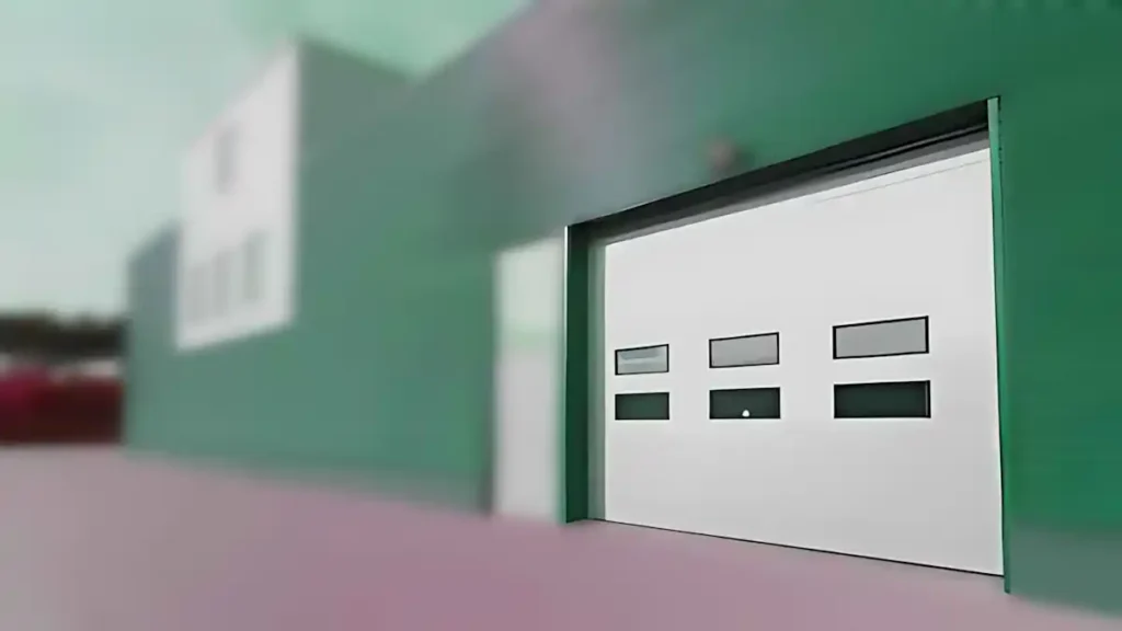 Fabrika içi sarı renkli hızlı pvc branda kapı