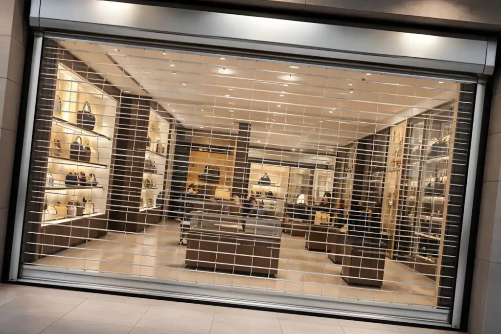 Şeffaf Polikarbon Mağaza Kepenkleri 5 Şeffaf polikarbon kepenk alüminyum veya galvaniz çelik çerçeve üzerine şeffaf polikarbon panellerin monte edildiği kepenk sistemidir.