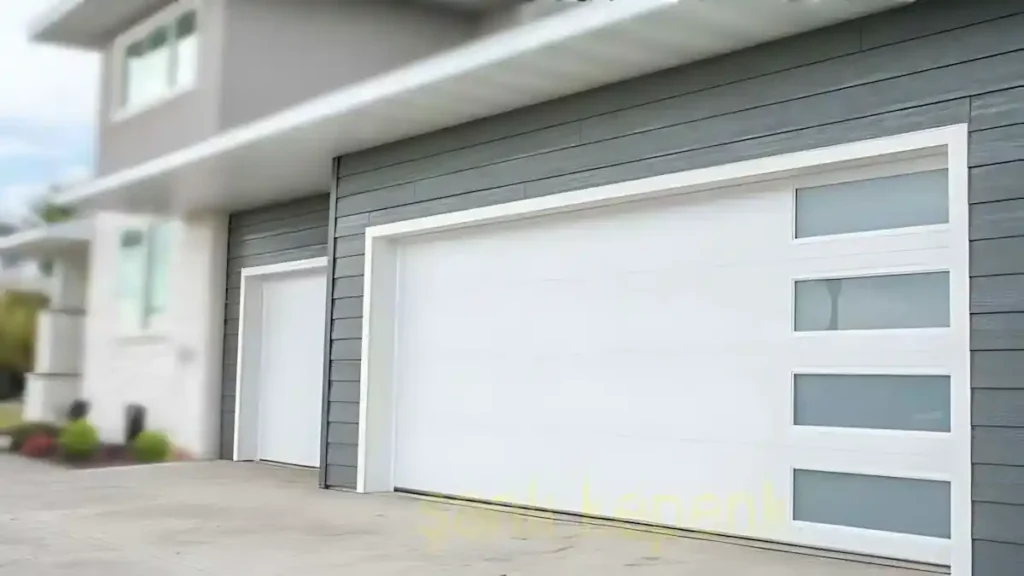 Antrasit gri seksiyonel garaj kapısı villa uygulaması